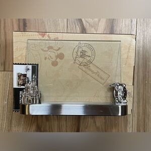 Disney Silver 5x7 Desk Frame with Castle and Mickey
